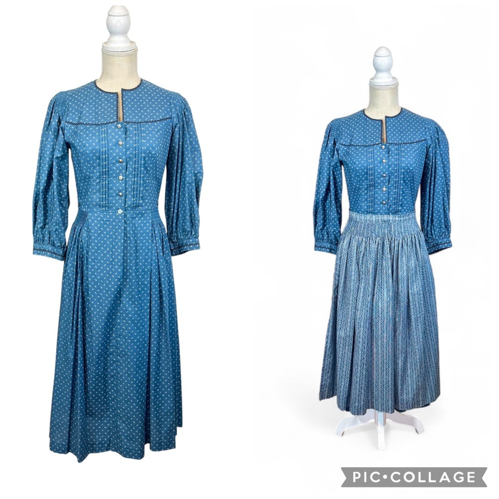 Vtg Alpenland Oktoberfest Dirndl Tracht High Neck Original Katrin Austria Sz 38